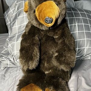 Folkmanis 19" Dark Brown Bear Full Body Large Hand Puppet Folktails Vintage